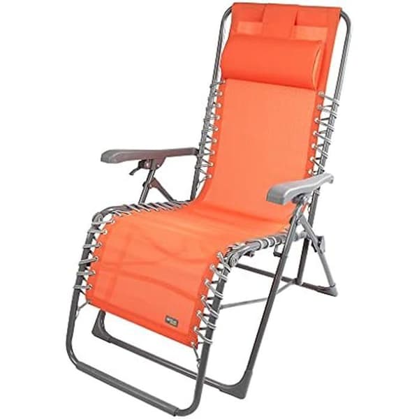 Chaise Longue - Aktive Garden - Orange - Gravité Noll - Fällbar - Med Kudde
