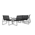 Miniatyrbilde 3 av 5: Scopello loungesett 1 sofa, 2 stoler, 1 sofabord svart.
