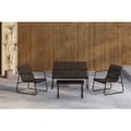 Miniatyrbilde 4 av 5: Scopello loungesett 1 sofa, 2 stoler, 1 sofabord svart.