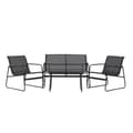 Miniatyrbilde 1 av 5: Scopello loungesett 1 sofa, 2 stoler, 1 sofabord svart.