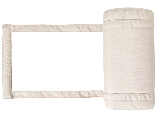 Solseng i Lyst Tre Akasie med Pute Lysebeige Liggestol på Hjul med Bord