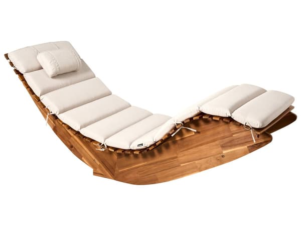 Solseng i Lys Akasietre Lysebeige Pad Spaltedesign Gyngefunksjon Buet Form