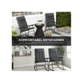 Miniatyrbild 4 av 6: Outsunny set av 2 vattenavvisande karamellstolsdynor för trädgårdmöbler 50x116x5 cm, mörkgrå