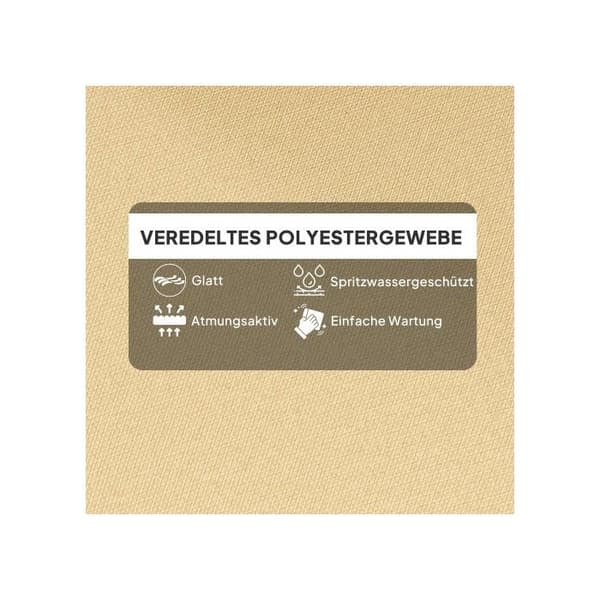 Stolskudde, 115x56 cm, med fästen, ryggdel, 10 cm tjock Kuddför säte, beige