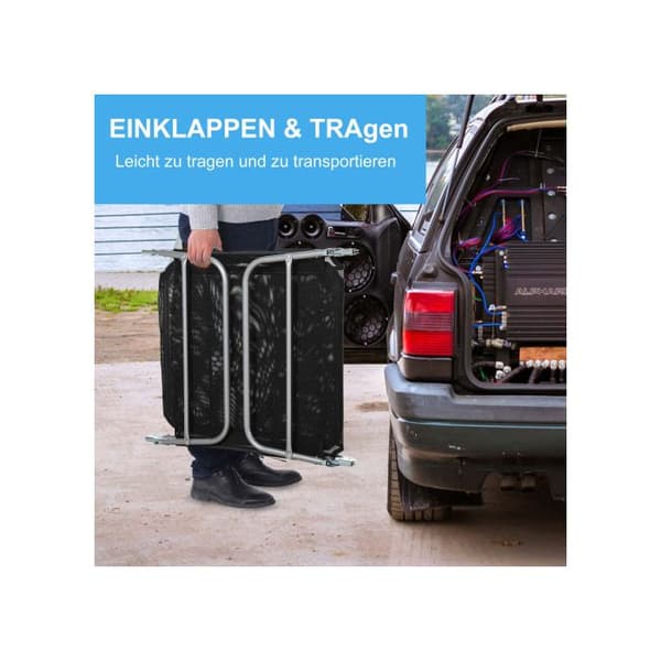 Outsunny Chaise longue för trädgård Fällbar avkopplingsstol med 2 ben Svart för trädgård, terrass och balkong