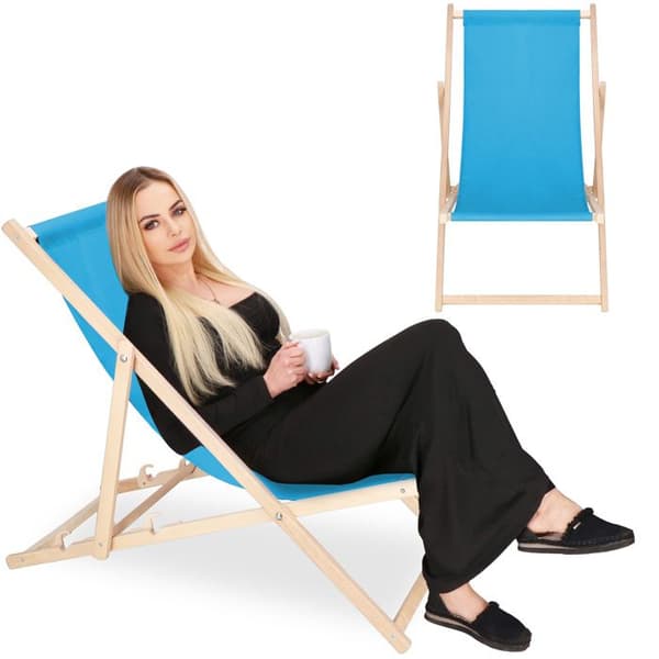 Fällbar trästol Springos® – perfekt för trädgården, stranden eller balkongen