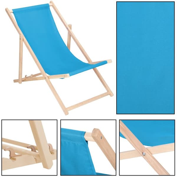 Fällbar trästol Springos® – perfekt för trädgården, stranden eller balkongen