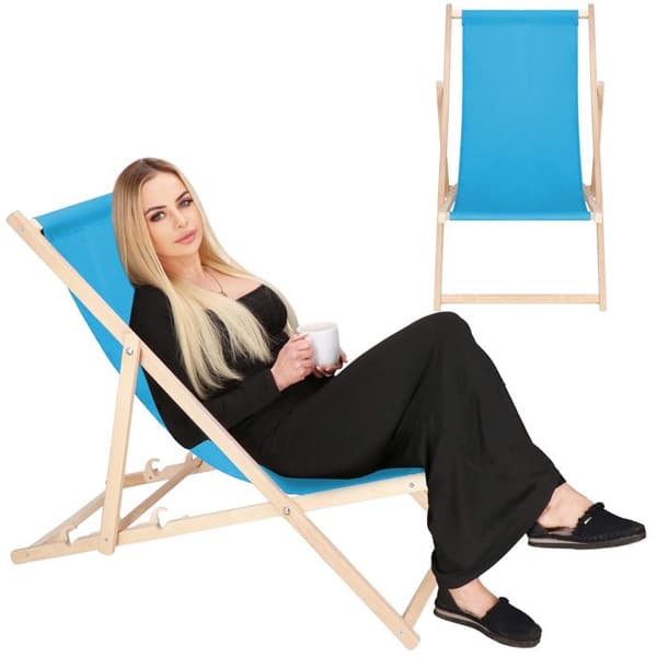 Fällbar trästol Springos® – perfekt för trädgården, stranden eller balkongen
