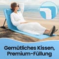 Miniatyrbild 3 av 5: Rootz strandstol - campingstol - solstol - hållbart oxford tyg - 158 cm x 55 cm, vikta 57 cm x 7 cm x 56 cm