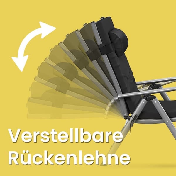 Rootz Foldbar Sun Lounger - Garden Chair - Beach Recliner - 6 cm tjock madrass - avtagbar kudde - 183 cm x 60 cm x 39 cm