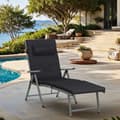 Miniatyrbild 2 av 5: Rootz Foldbar Sun Lounger - Garden Chair - Beach Recliner - 6 cm tjock madrass - avtagbar kudde - 183 cm x 60 cm x 39 cm