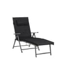 Miniatyrbild 1 av 5: Rootz Foldbar Sun Lounger - Garden Chair - Beach Recliner - 6 cm tjock madrass - avtagbar kudde - 183 cm x 60 cm x 39 cm