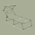 Miniatyrbillede 5 af 5: Rootz Foldbar Sun Lounger - Lungerstol - Udendørs hvilestol - Letvægt & holdbar - 53 cm x 193 cm x 29,5 cm