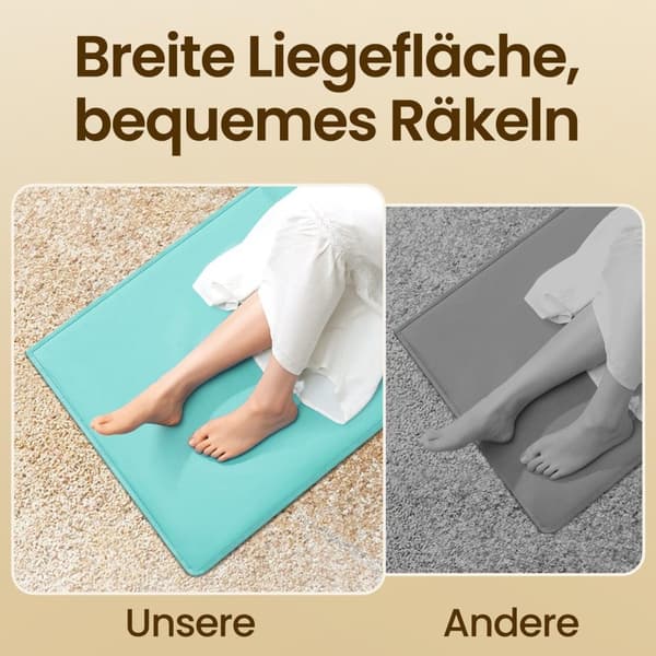 Rootz Seeblau Beach Stol - Campingstol - Sun Lounger - Letvægt og bærbar - 158 cm x 55 cm - Foldet 57 cm x 7 cm x 56 cm
