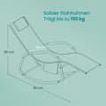 Pikkukuva 5 / 5: Rootz ShowKebar -kannen tuoli - Grey Lounger - Ulkokiinnitys - Galvanoitu teräs - 151 x 56 x 90 cm
