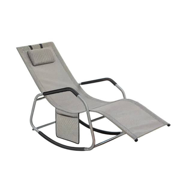 Rootz ShowKebar -kannen tuoli - Grey Lounger - Ulkokiinnitys - Galvanoitu teräs - 151 x 56 x 90 cm