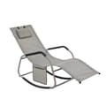 Pikkukuva 1 / 5: Rootz ShowKebar -kannen tuoli - Grey Lounger - Ulkokiinnitys - Galvanoitu teräs - 151 x 56 x 90 cm