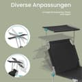 Pikkukuva 3 / 5: Rootz Sun Lounger - Foldble Deck -tuoli - ulkoilma - kestävä muotoilu - 53 x 193 x 29,5 cm