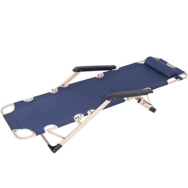Springos® Ute loungesoffa med sittdyna, nackstöd och fotstöd