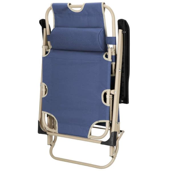 Springos® Ute loungesoffa med sittdyna, nackstöd och fotstöd