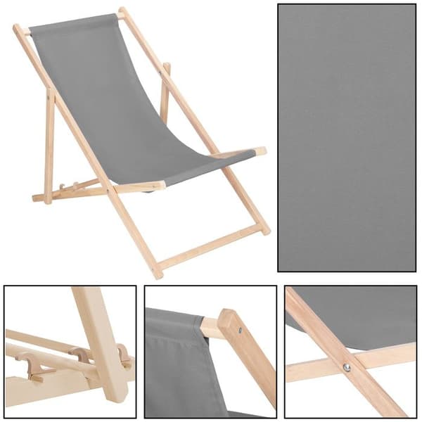 Springos® Fällbar trästol – perfekt för trädgården, stranden eller balkongen