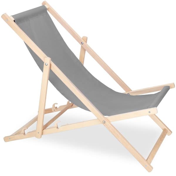 Springos® Fällbar trästol – perfekt för trädgården, stranden eller balkongen