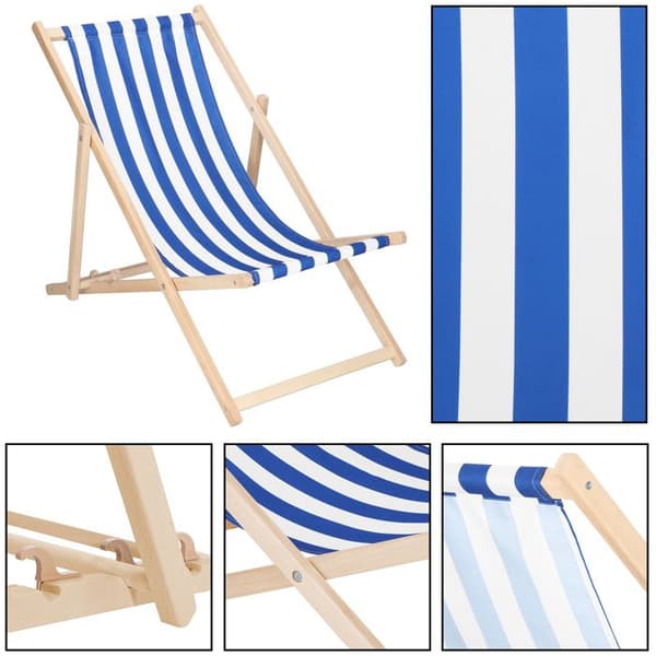 Springos® Fällbar trästol – perfekt för trädgården, stranden eller balkongen