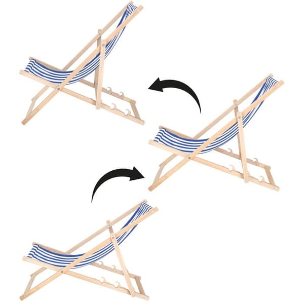 Springos® Fällbar trästol – perfekt för trädgården, stranden eller balkongen