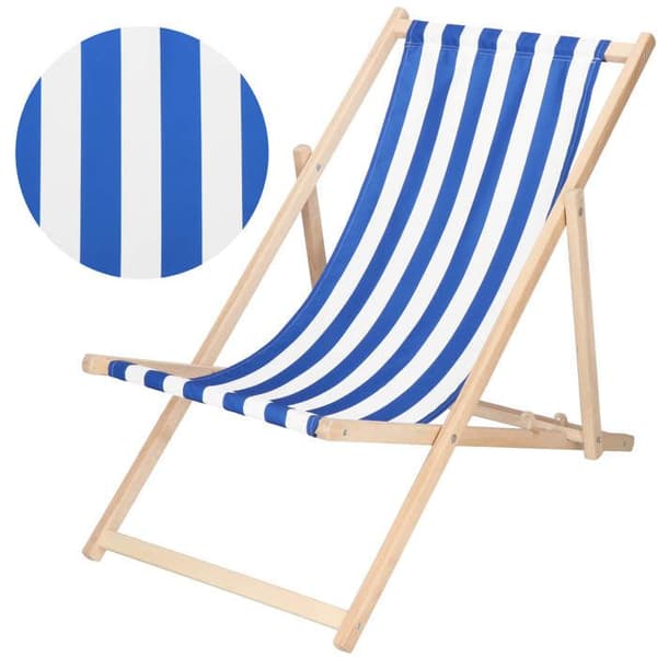 Springos® Fällbar trästol – perfekt för trädgården, stranden eller balkongen