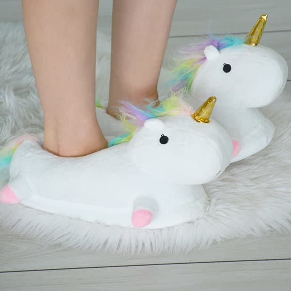 Unicorn hjemmesko Hvid – Hjemmesko One Size Størrelse 36 – 41