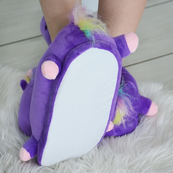 Unicorn hjemmesko Lilla - One Size Størrelse 36 - 41 - Hjemmesko