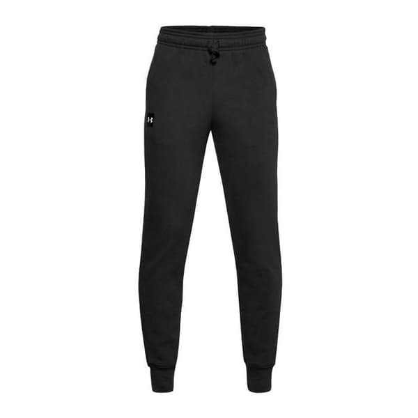 Joggingbyxor - Under Armour - Rival Fleece - Svart/vit - 12/14 år - Bekväm och lätt