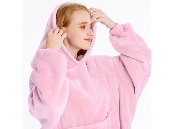 Oversized Hoodie med Luva - Filt