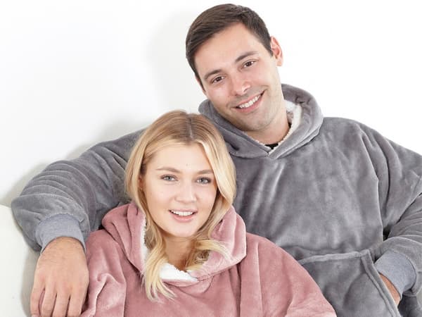 Oversized Hoodie med Luva - Filt