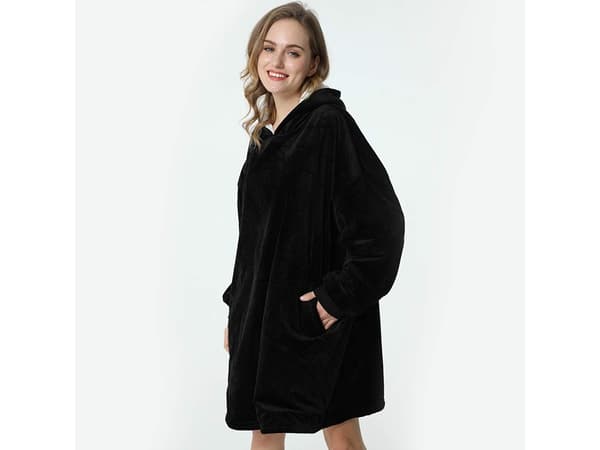 Oversized Hoodie med Luva - Filt