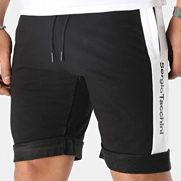 Vunkan joggingshorts för män - Sergio Tacchini - Svart - Trendig och andas