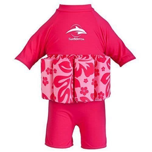 Konfidence Toddler Floatsuit Rose Pink/Hibiscus 1-2 år - FS05-B-02
