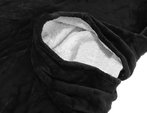 XXL Sweatshirt Filt - Svart, varm og koselig Oversize-genser