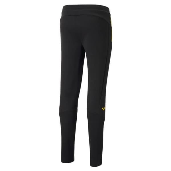 Puma Borussia Dortmund Fotboll Casuals träningsbyxor - Ref. 767690-06. Svart färg. Detaljer. - Resår i midjan. -