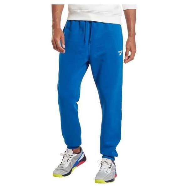 Träningsbyxor - Reebok - Identity Fleece - Vektorgrafik Blå-Vit - Bekväm - Andas