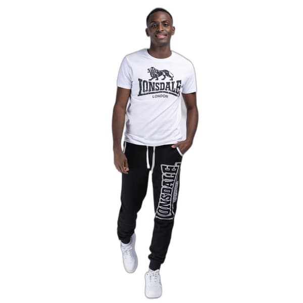 Joggingbyxor - Lonsdale - Marldon - Slim fit - Svart - Kontrastdetaljer