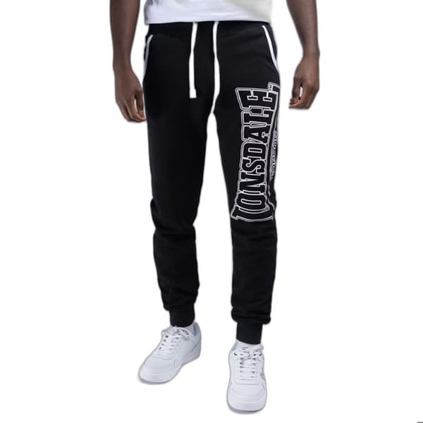 Joggingbyxor - Lonsdale - Marldon - Slim fit - Svart - Kontrastdetaljer