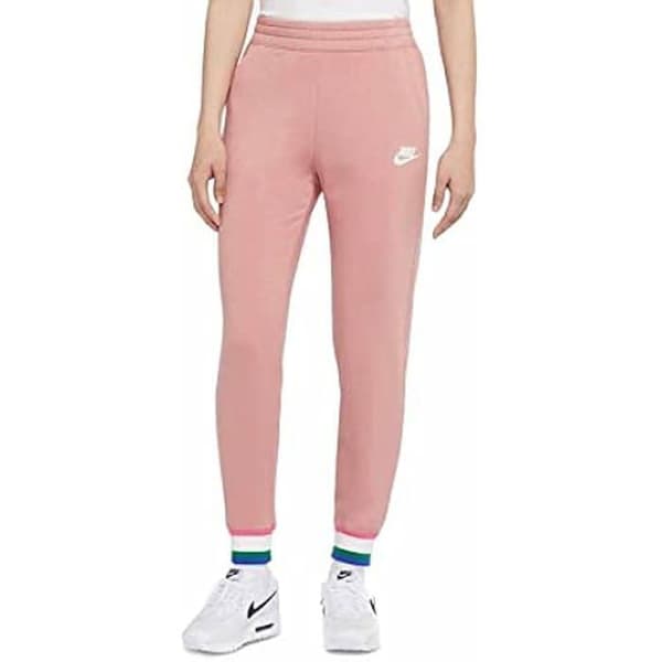 FLC Byxor - Nike - W NSW HRTG - 80 % bomull - Figursydd - Rosa/Rosa/Vit