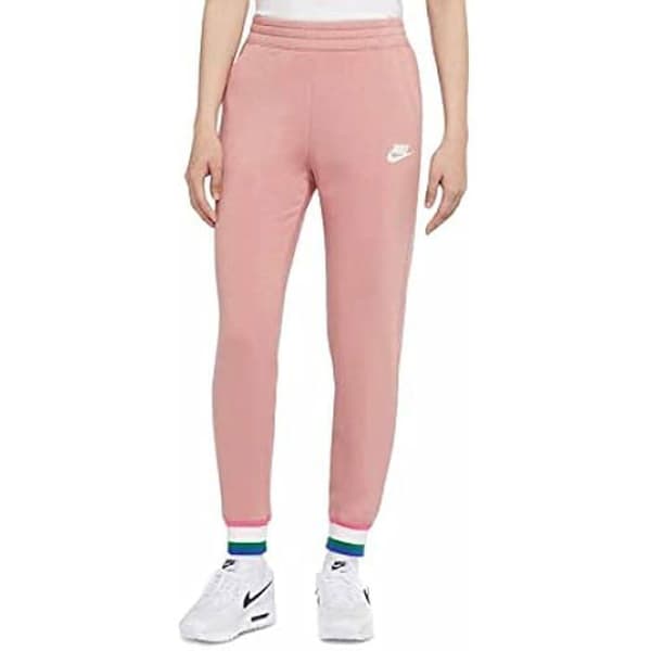 FLC Byxor - Nike - W NSW HRTG - 80 % bomull - Figursydd - Rosa/Rosa/Vit