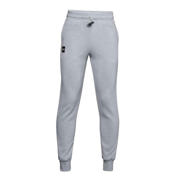 Under Armour Rival Fleece joggingbyxor för pojkar - mod grå/vit - 10/12 år - Multisport - Andas