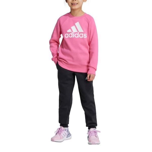 Träningsoverall Flicka - Adidas - Essentials Logo Fleece - Rosa - Långa ärmar - Svalande