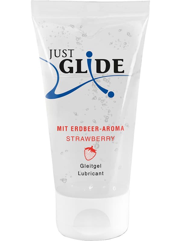 Just Glide: Strawberry, Vattenbaserat Glidmedel