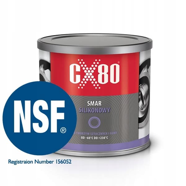 CX80 SILICONE FÄRGFRITT fett från -60 till 230C 500g