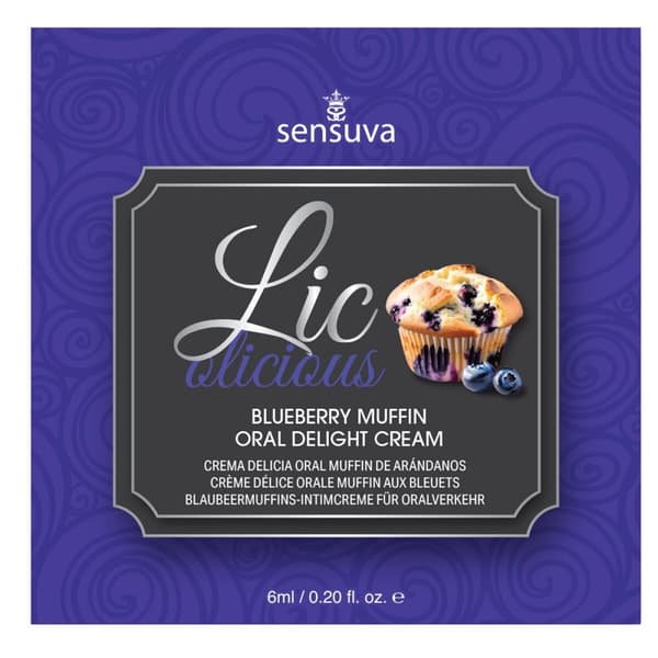 Maustettu luistovoide Sensuva Mustikka 6 ml
