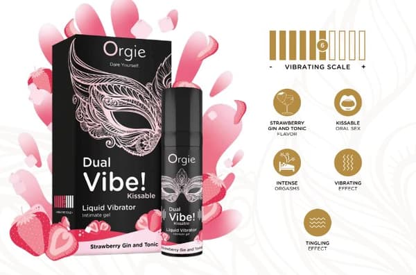 Orgies - Dual Vibe! Liquid Vibrator 15ml - Strawberry Gin and Tonic